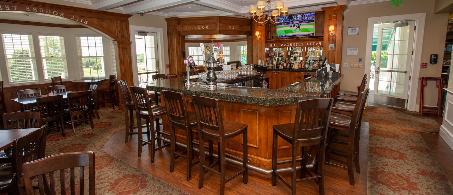 The interior of Oakland University's golf clubhouse